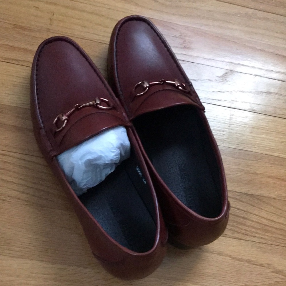 Brown/Red Horsebit Loafer